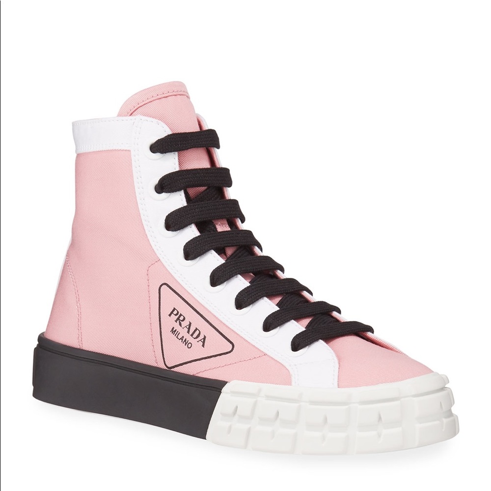 Prada High Top Chunky Logo Sneakers